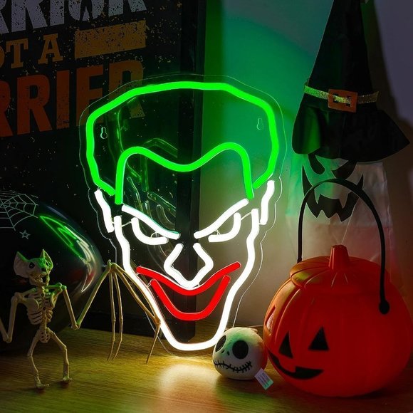 Neon Joker Harley Quinn Marvel DC Super Hero Villain Movie Cartoon Room Decor - Picture 5 of 5